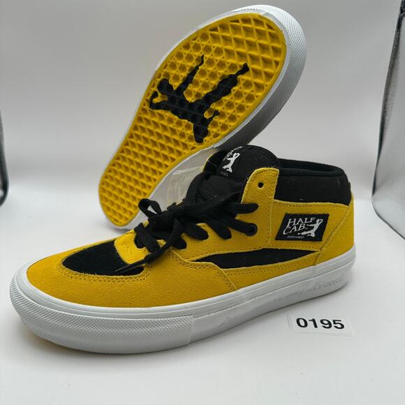 VANs x BRUCE LEE Men\'s 8.5 Half Cab Skateboarding Shoes Yellow/Black main image 6